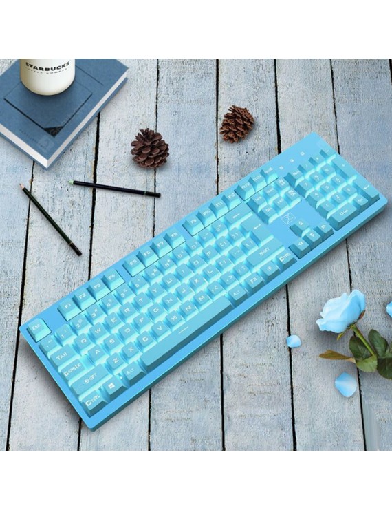 Keyboards - 616 Wired Keyboard Mechanical Feel PBT Keycaps for Computer