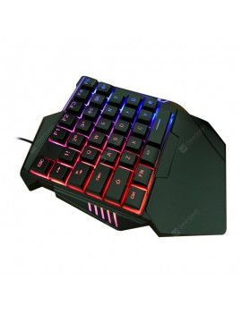 G7 One Handed Gaming Keyboard Mobile Game Color Backlit Player Mechanical Sensation Keypad