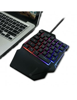 G7 One Handed Gaming Keyboard Mobile Game Color Backlit Player Mechanical Sensation Keypad