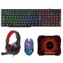 Keyboards - Glowing Keyboard Mouse Headset Mouse Pad Set for Game Office