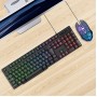 Keyboards - Glowing Keyboard Mouse Headset Mouse Pad Set for Game Office