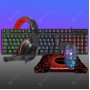 Keyboards - Glowing Keyboard Mouse Headset Mouse Pad Set for Game Office
