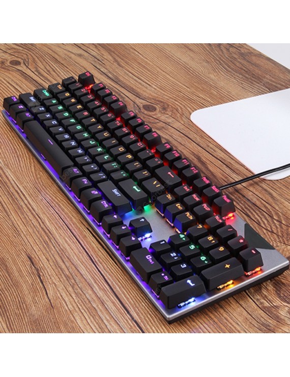 Keyboards - K200 Blue Switch Dust-proof Full-Key No Rush Marquee Business Gaming Real Mechanical Keyboard