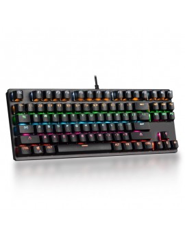 K870 Pluggable Wired Mechanical Keyboard Blue Switch 26-Key without Punch 87-Key Dustproof for Game Office