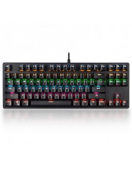K870 Pluggable Wired Mechanical Keyboard Blue Switch 26-Key without Punch 87-Key Dustproof for Game Office