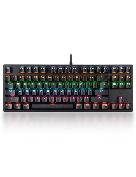 Keyboards - K870 Pluggable Wired Mechanical Keyboard Blue Switch 26-Key without Punch 87-Key Dustproof for Game Office