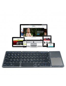 Keyboard Tri Fold Bluetooth Ultra Thin Tablet Phone Touchpad Wireless Multi Function