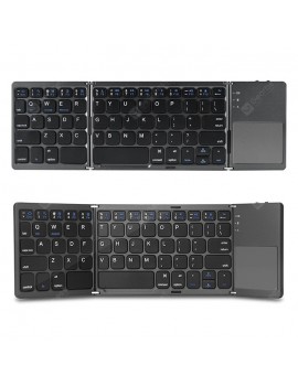 Keyboard Tri Fold Bluetooth Ultra Thin Tablet Phone Touchpad Wireless Multi Function