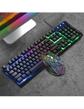 MK100 Keyboard Wired USB Waterproof Backlight Keyboard Game Office Mechanical Keyboard Mouse Set