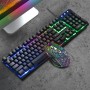 Keyboards - MK100 Keyboard Wired USB Waterproof Backlight Keyboard Game Office Mechanical Keyboard Mouse Set