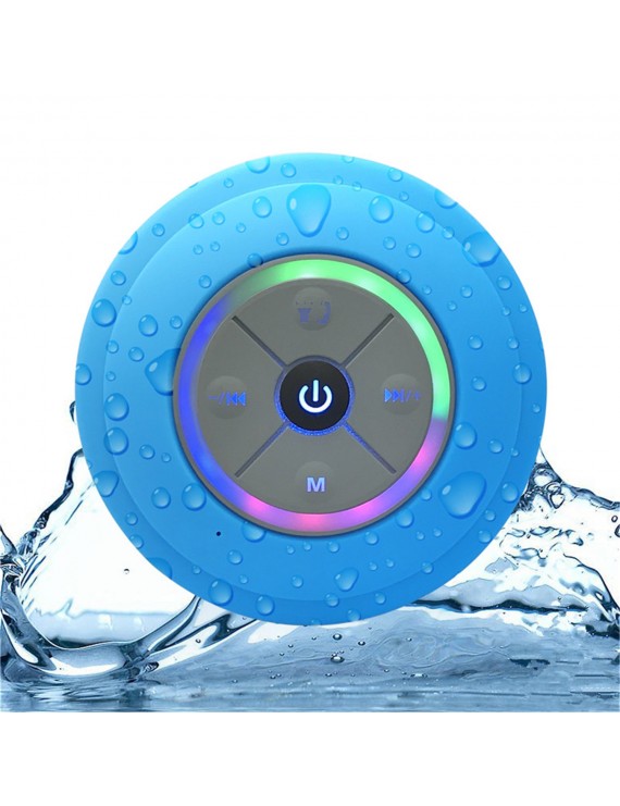 Speakers - Q9 Creative Suction Cup Flash Music Bluetooth Speaker Bathroom Audio Soundbox