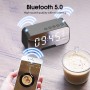 Speakers - Wireless Bluetooth Speaker FM Radio Sound Box Desktop Alarm Clock Subwoofer Music Player TF Card Bass Speaker Boom For All Phone