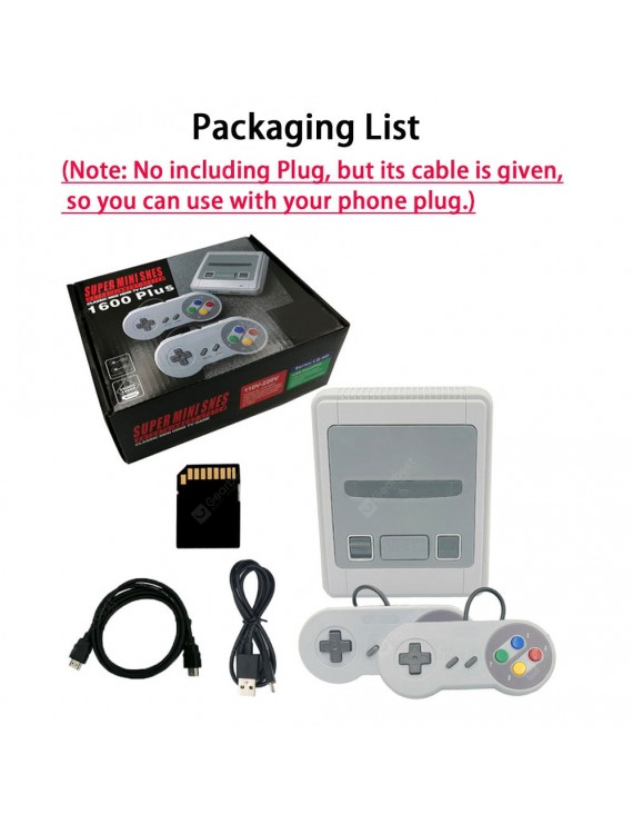 Game Accessories - 64 Bit 4K HD Arcade Video Game Console for Super Nintendo for Sega HDMI 1600 Plus Retro Games Mini Gamepad Joystick dropshipping
