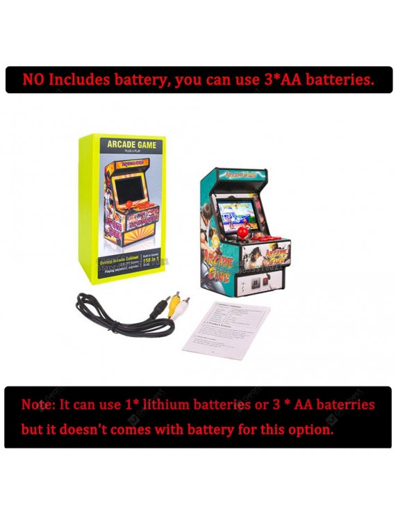 Game Accessories - Mini Arcade Game 156 Classic Handheld Games Portable for Kids & Adults 2.8inch Eye-Protected Colorful Screen & Rechargeable Battery