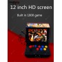 Game Accessories - new A10 12 inch HD screen 4GB retro game console with Rocker arcade nostalgic fighting game support TV connection