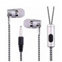 Earbud Headphones - Electroplated Braided Wiring with microphone Headset