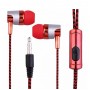 Earbud Headphones - Electroplated Braided Wiring with microphone Headset