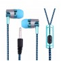 Earbud Headphones - Electroplated Braided Wiring with microphone Headset