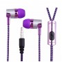 Earbud Headphones - Electroplated Braided Wiring with microphone Headset