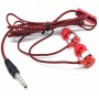 Earbud Headphones - Electroplated Braided Wiring with microphone Headset
