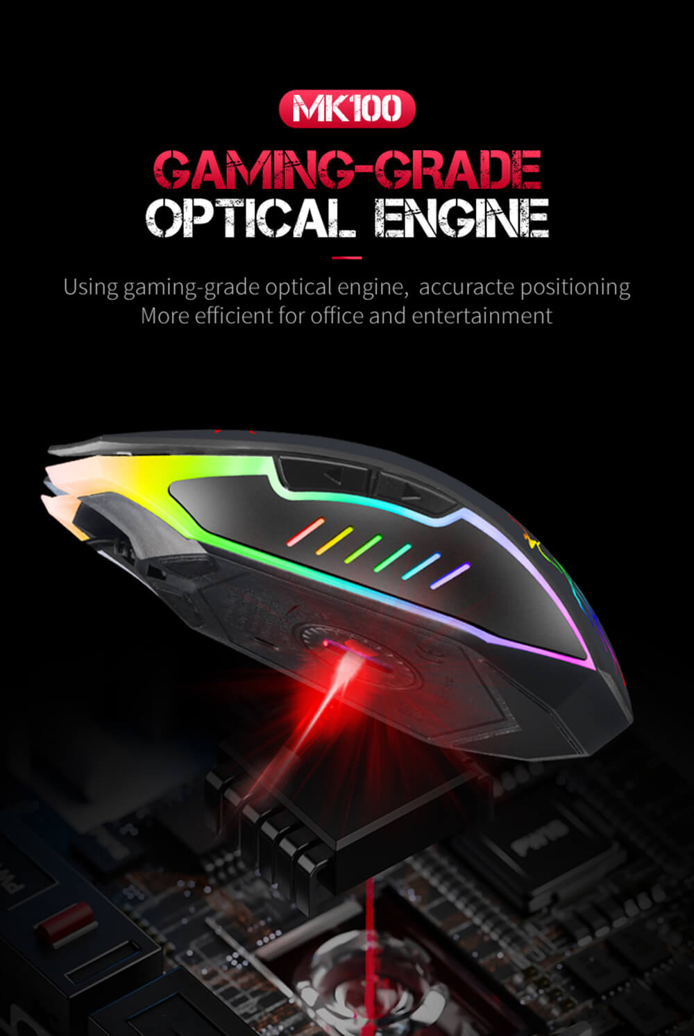 MK100 Keyboard Wired USB Waterproof Backlight Keyboard Game Office Mechanical Keyboard Mouse Set - Black MK100 Keyboard Wired USB Waterproof Backlight Keyboard Game Office Mechanical Keyboard Mouse Set - Black