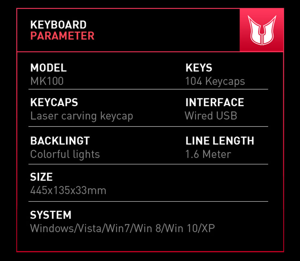 MK100 Keyboard Wired USB Waterproof Backlight Keyboard Game Office Mechanical Keyboard Mouse Set - Black MK100 Keyboard Wired USB Waterproof Backlight Keyboard Game Office Mechanical Keyboard Mouse Set - Black