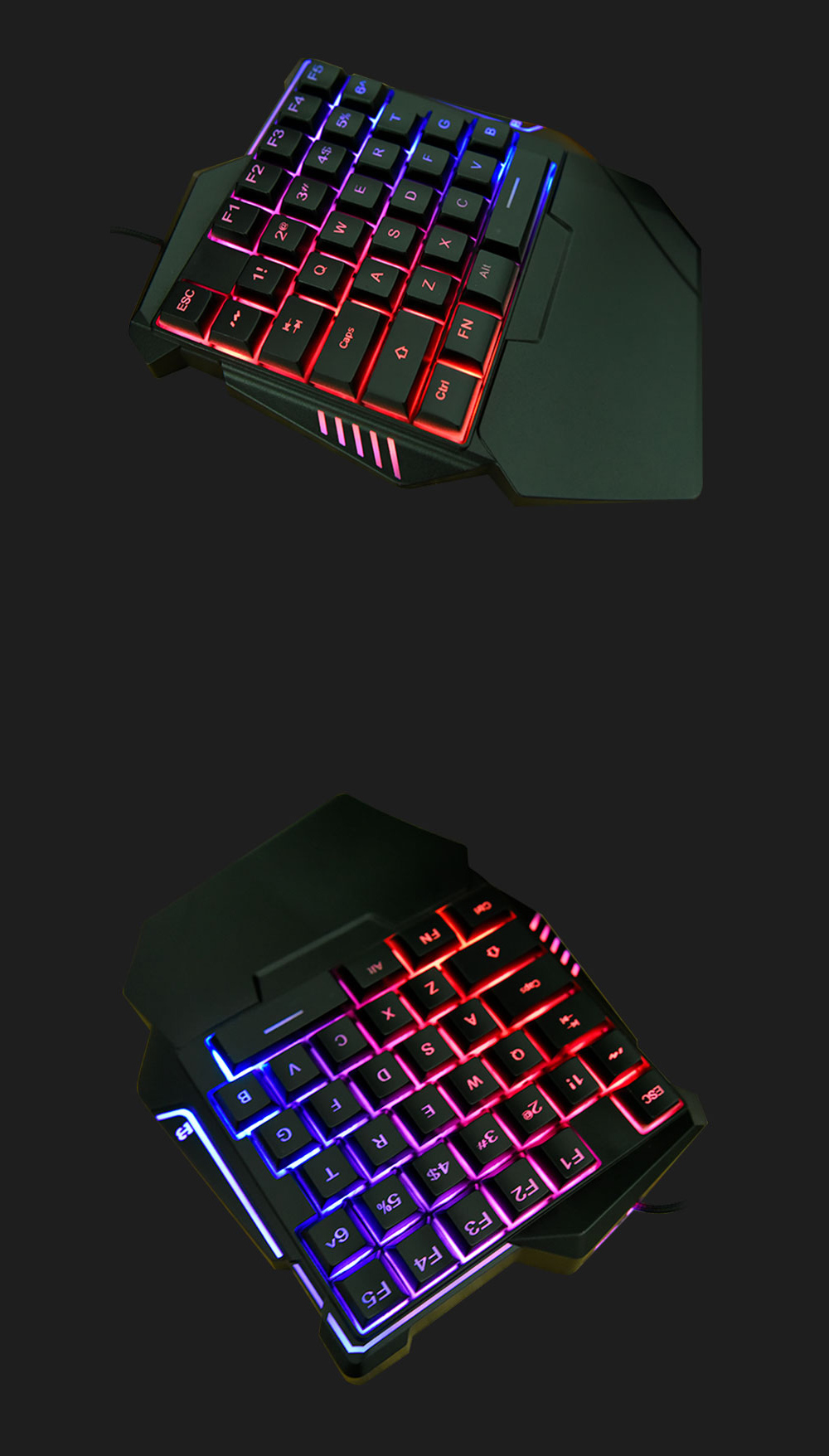 G7 One Handed Gaming Keyboard Mobile Game Color Backlit Player Mechanical Sensation Keypad - Black G7 One Handed Gaming Keyboard Mobile Game Color Backlit Player Mechanical Sensation Keypad - Black