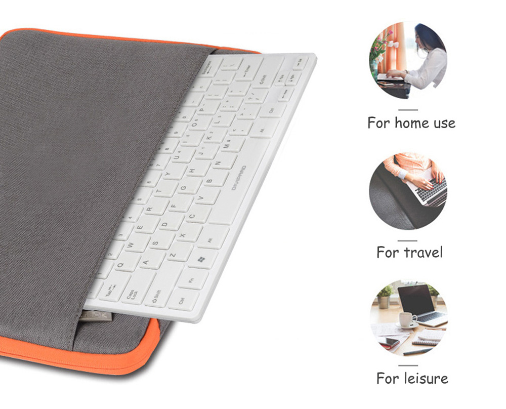 D510 10-inch Wired USB Ultra-thin Mute Mini Laptop Keyboard for Office Business - White D510 10-inch Wired USB Ultra-thin Mute Mini Laptop Keyboard for Office Business - White