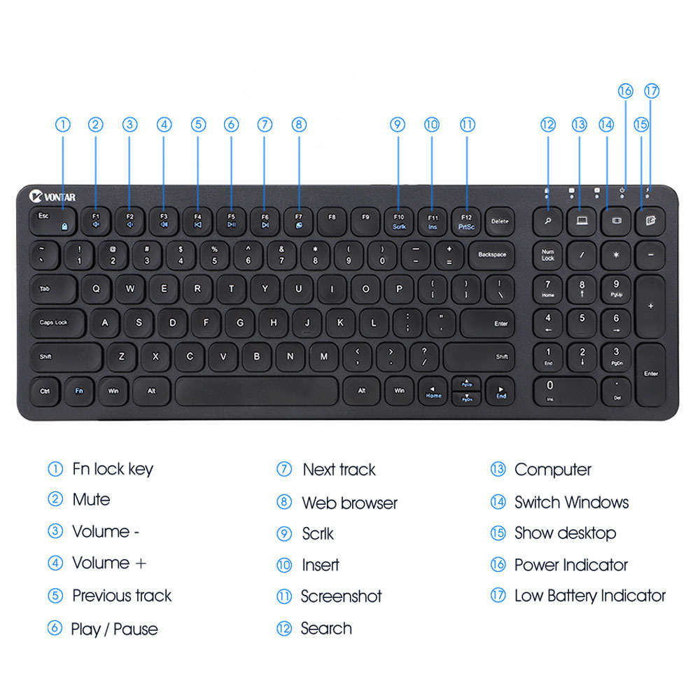 K02 Wireless Bluetooth Keyboard - Black K02 Wireless Bluetooth Keyboard - Black