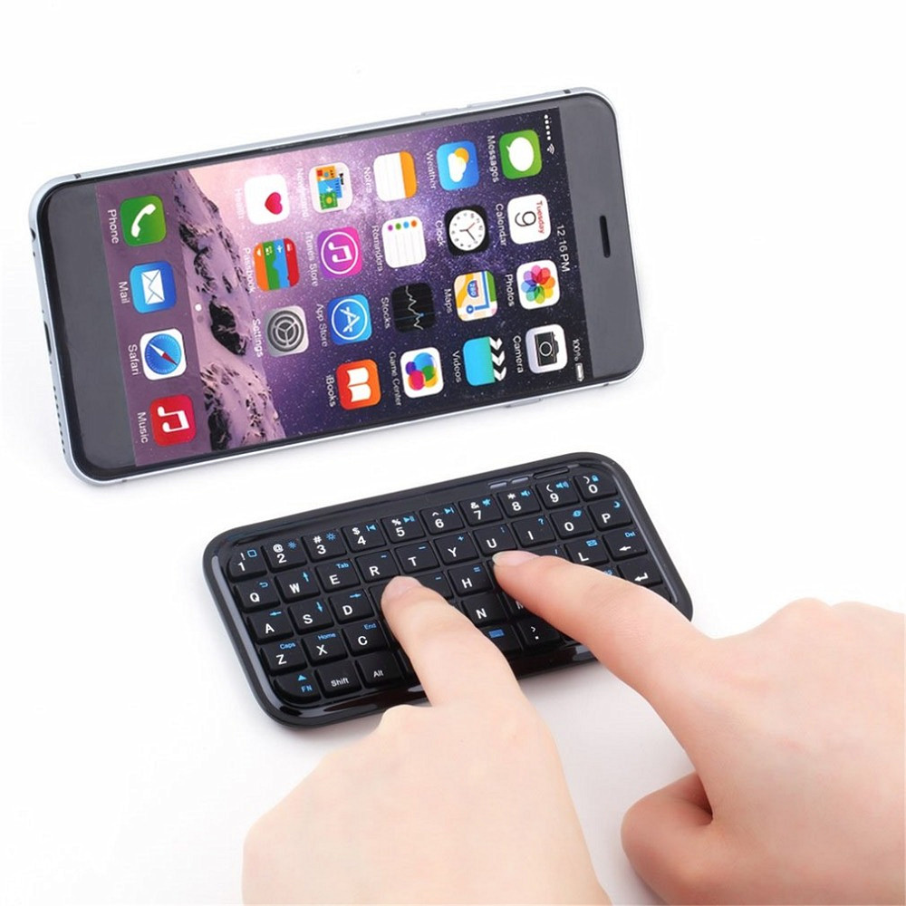 Mini Wireless Rechargeable Ultra-Thin Bluetooth 3.0 Keyboard - Black Mini Wireless Rechargeable Ultra-Thin Bluetooth 3.0 Keyboard - Black