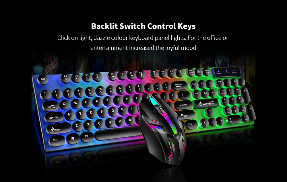 K290 Wired Manipulator Feeling Gaming Computer Keyboard Luminous Punk Suspended Keyboard and Mouse Set - White Keyboard K290 Wired Manipulator Feeling Gaming Computer Keyboard Luminous Punk Suspended Keyboard and Mouse Set - White Keyboard