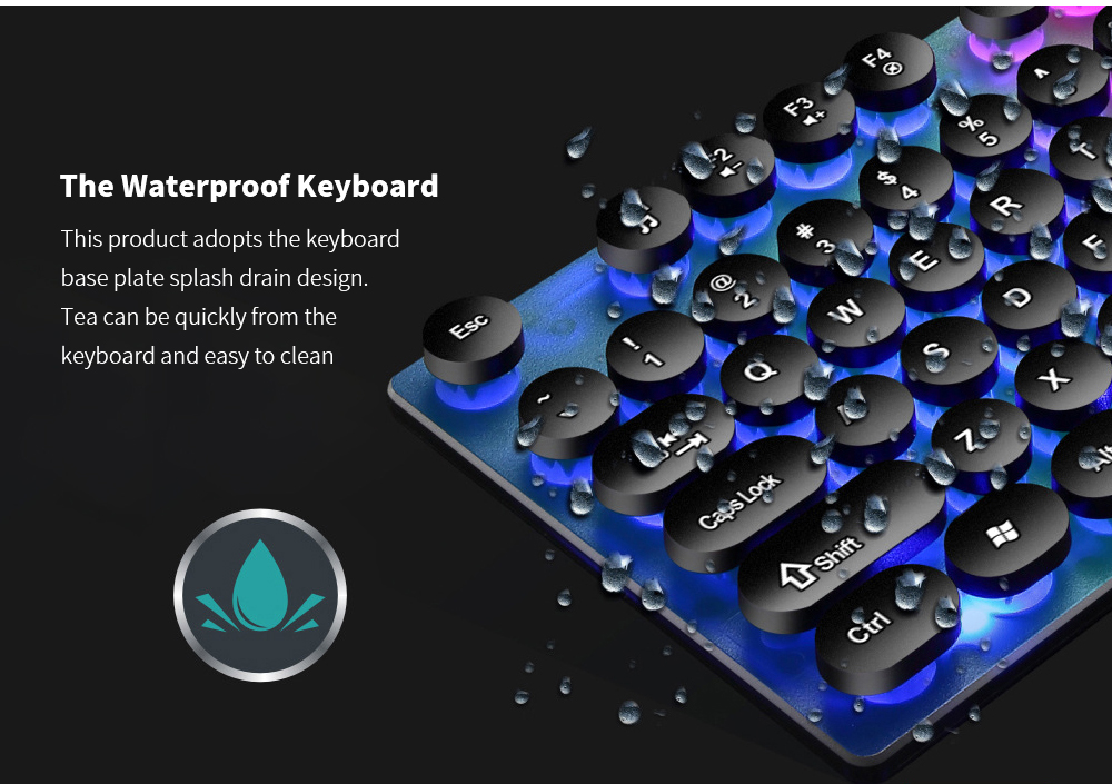 K290 Wired Manipulator Feeling Gaming Computer Keyboard Luminous Punk Suspended Keyboard and Mouse Set - White Keyboard K290 Wired Manipulator Feeling Gaming Computer Keyboard Luminous Punk Suspended Keyboard and Mouse Set - White Keyboard