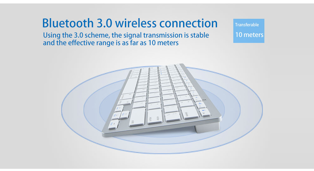 X5 Wireless Bluetooth Keyboard - Platinum X5 Wireless Bluetooth Keyboard - Platinum