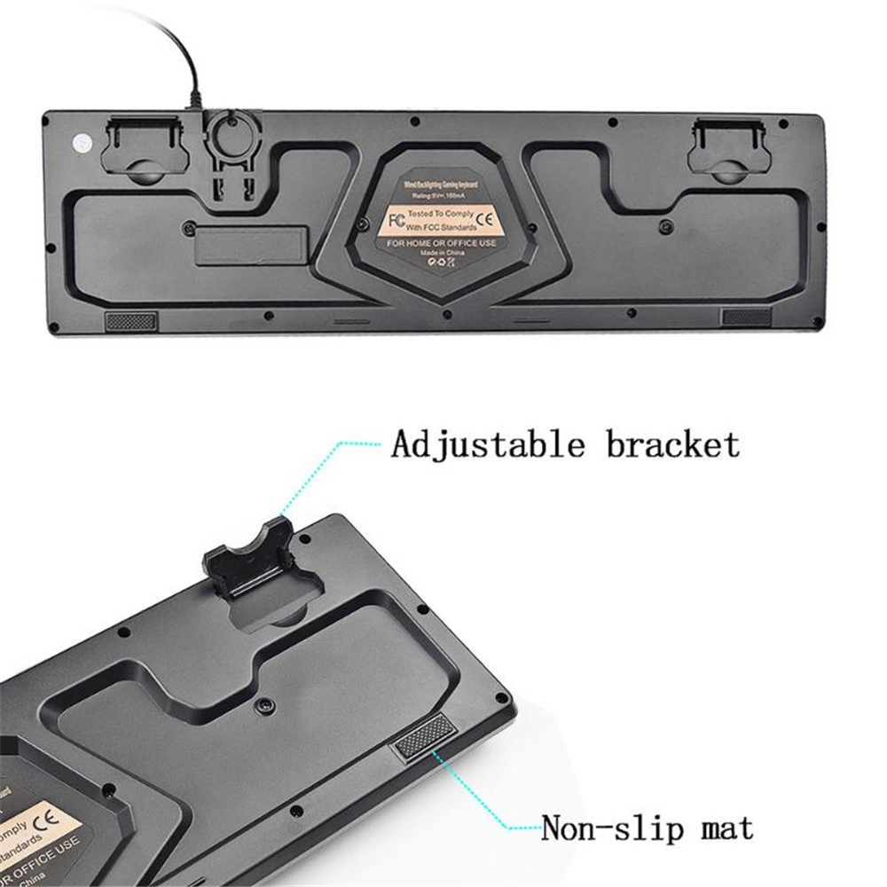 Mini USB Cable Glow Contracted Mute KR6300 Game Keyboard - Black Mini USB Cable Glow Contracted Mute KR6300 Game Keyboard - Black