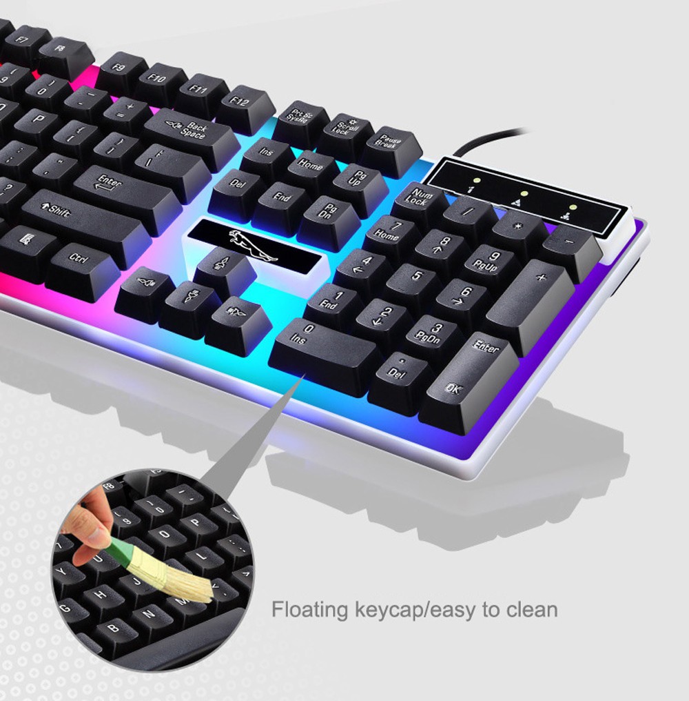 G21 Emitting Keyboards USB Wired Computer Keyboard Mouse Set - White G21 Emitting Keyboards USB Wired Computer Keyboard Mouse Set - White