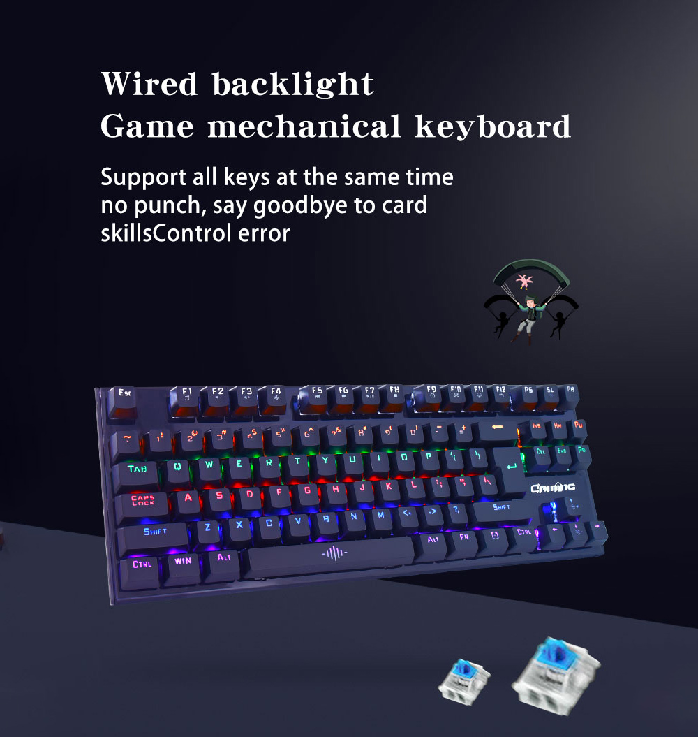 K28 Mechanical Wired Gaming Keyboard - Black K28 Mechanical Wired Gaming Keyboard - Black