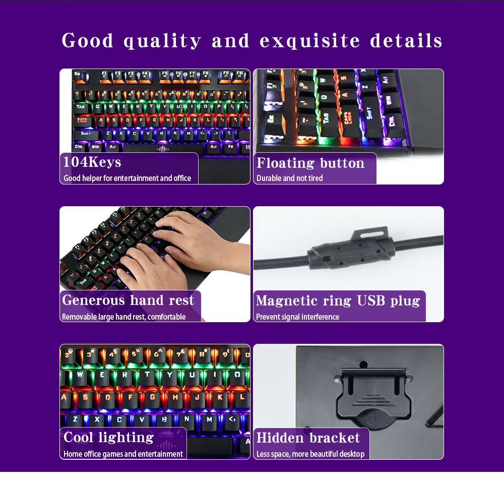 K28 Mechanical Wired Gaming Keyboard - Black K28 Mechanical Wired Gaming Keyboard - Black