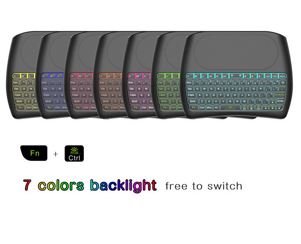 D8 Mini Keyboard Mouse Large Touchpad 2.4G Wireless Keyboard - Black D8 Mini Keyboard Mouse Large Touchpad 2.4G Wireless Keyboard - Black