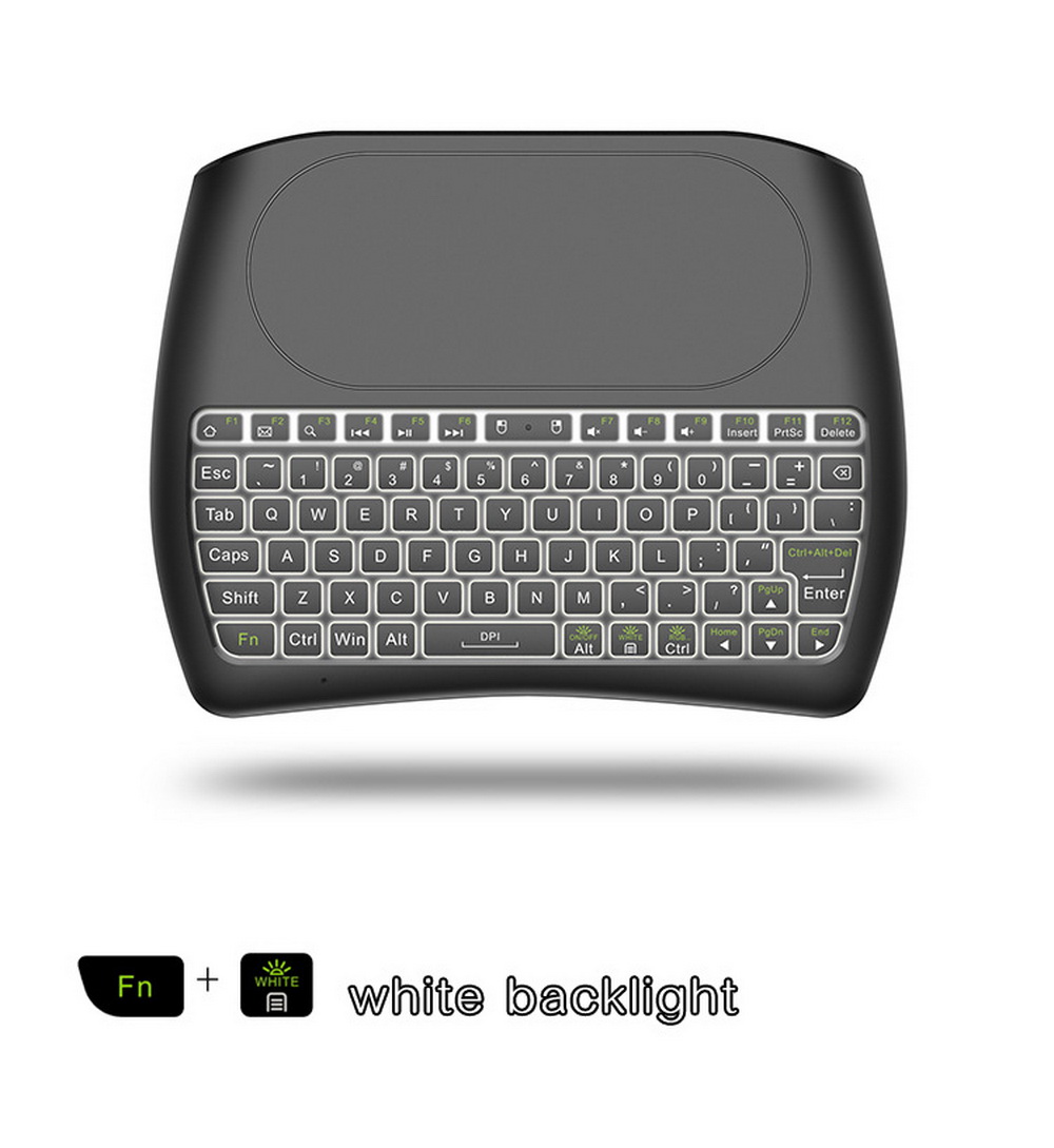 D8 Mini Keyboard Mouse Large Touchpad 2.4G Wireless Keyboard - Black D8 Mini Keyboard Mouse Large Touchpad 2.4G Wireless Keyboard - Black