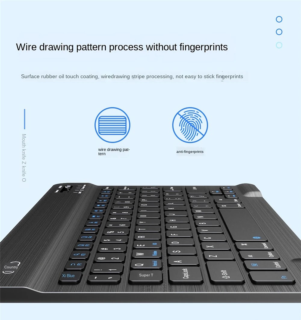 Inphic V750B Wireless Bluetooth Keyboard Chargeable Ultra-thin Waterproof Notebook Mobile Phone Universal Mini Rechargeable Keyboard for iPad Mobile Phone Tablet Android iOS Windows - Black Inphic V750B Wireless Bluetooth Keyboard Chargeable Ultra-thin Waterproof Notebook Mobile Phone Universal Mini Rechargeable Keyboard for iPad Mobile Phone Tablet Android iOS Windows - Black