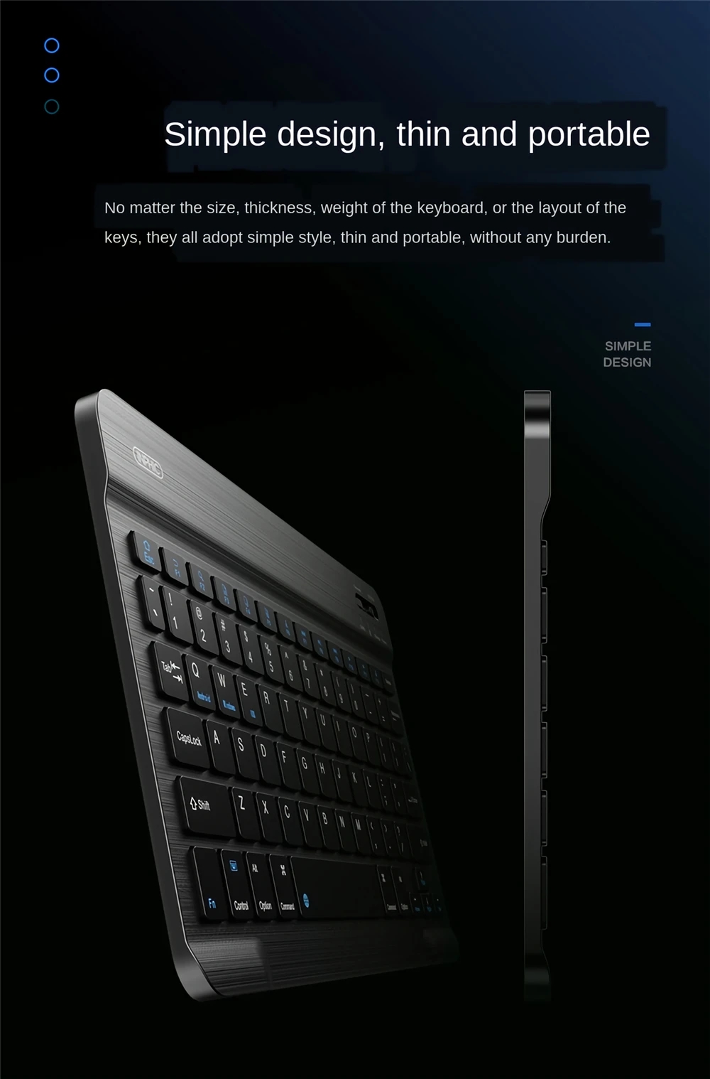 Inphic V750B Wireless Bluetooth Keyboard Chargeable Ultra-thin Waterproof Notebook Mobile Phone Universal Mini Rechargeable Keyboard for iPad Mobile Phone Tablet Android iOS Windows - Black Inphic V750B Wireless Bluetooth Keyboard Chargeable Ultra-thin Waterproof Notebook Mobile Phone Universal Mini Rechargeable Keyboard for iPad Mobile Phone Tablet Android iOS Windows - Black