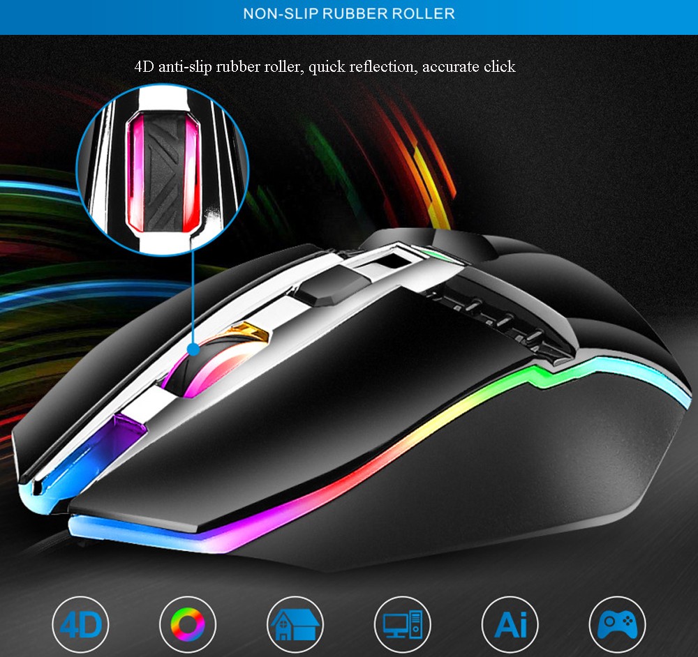 W20 Wired Game Keyboard And Mouse Metal Set - White W20 Wired Game Keyboard And Mouse Metal Set - White