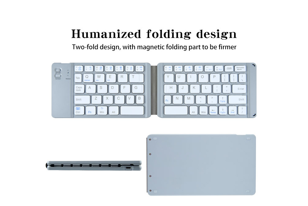 BT18 Bluetooth Foldable Keyboard - Black BT18 Bluetooth Foldable Keyboard - Black