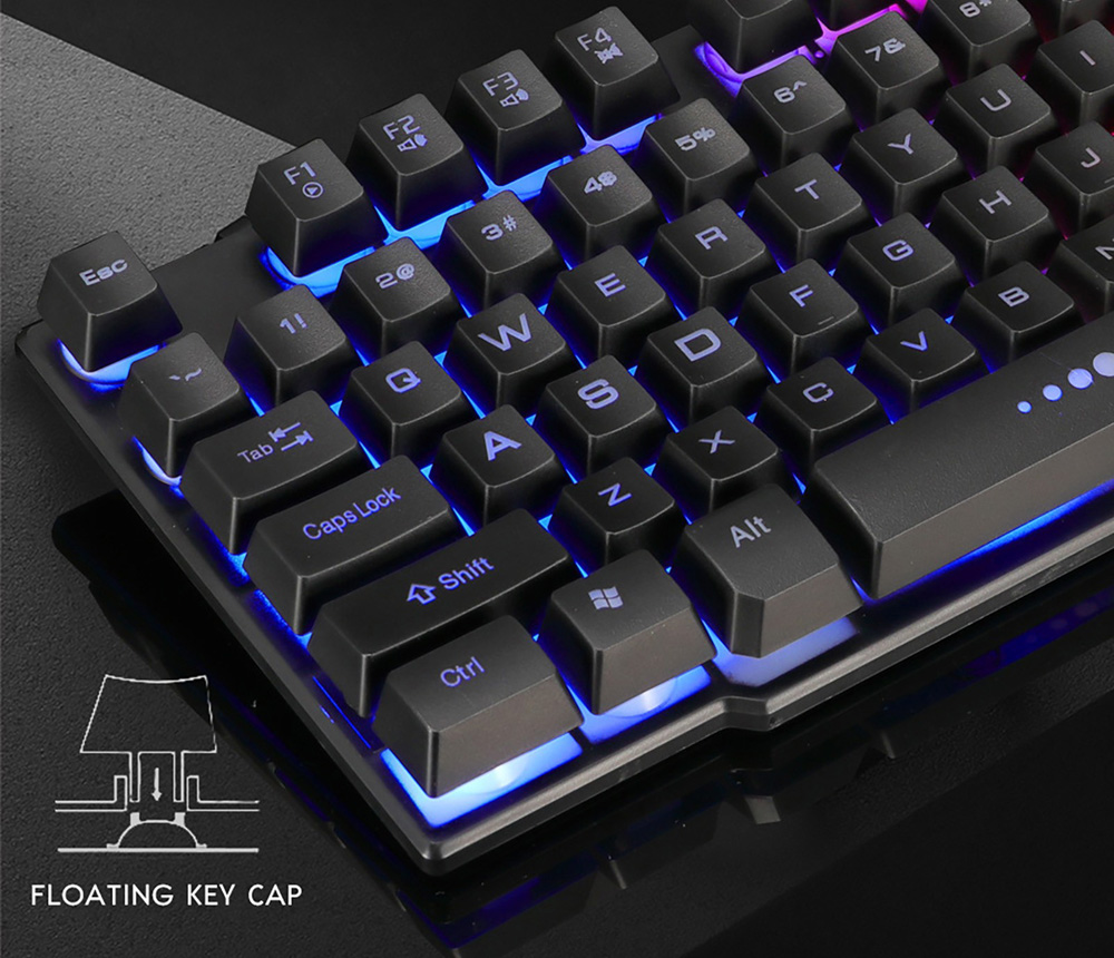 GK50 Rainbow Backlit Computer Game Manipulator Keyboard Wired - White GK50 Rainbow Backlit Computer Game Manipulator Keyboard Wired - White