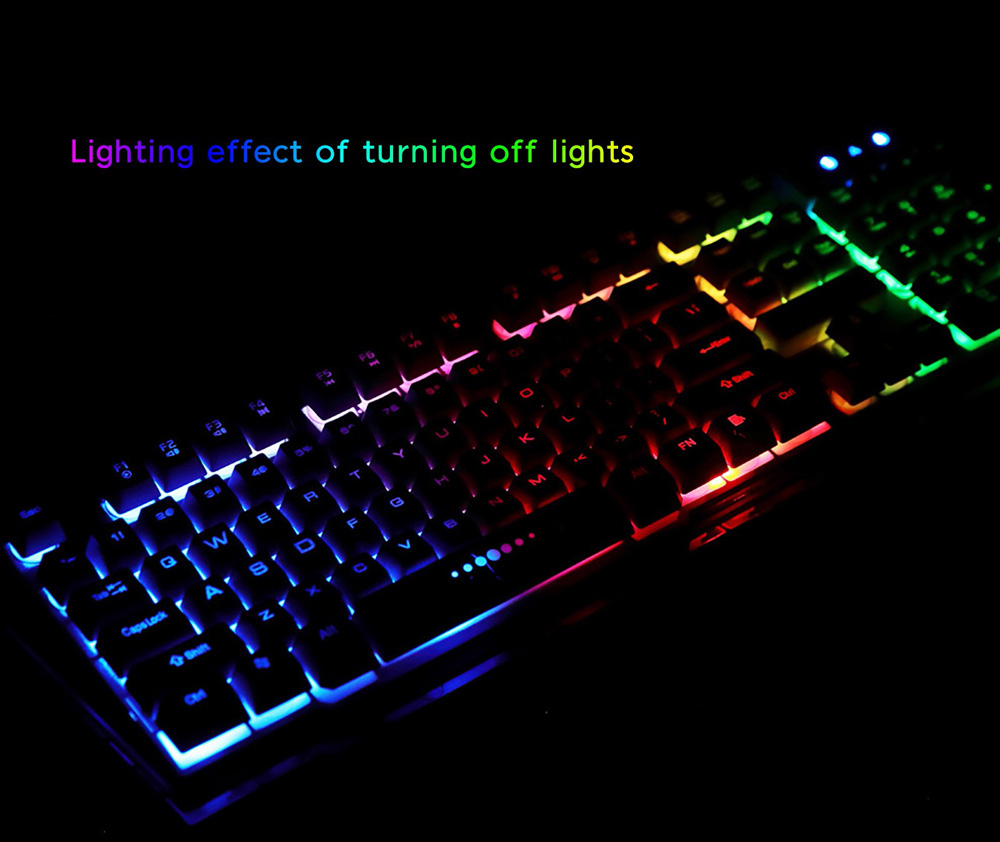 GK50 Rainbow Backlit Computer Game Manipulator Keyboard Wired - White GK50 Rainbow Backlit Computer Game Manipulator Keyboard Wired - White