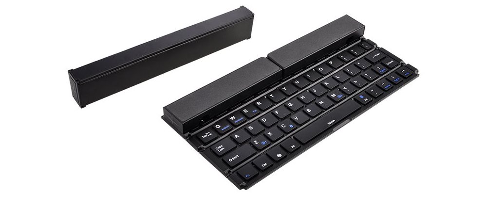 Keyboard Tri Fold Bluetooth Ultra Thin Tablet Phone Touchpad Wireless Multi Function - Black Keyboard Tri Fold Bluetooth Ultra Thin Tablet Phone Touchpad Wireless Multi Function - Black