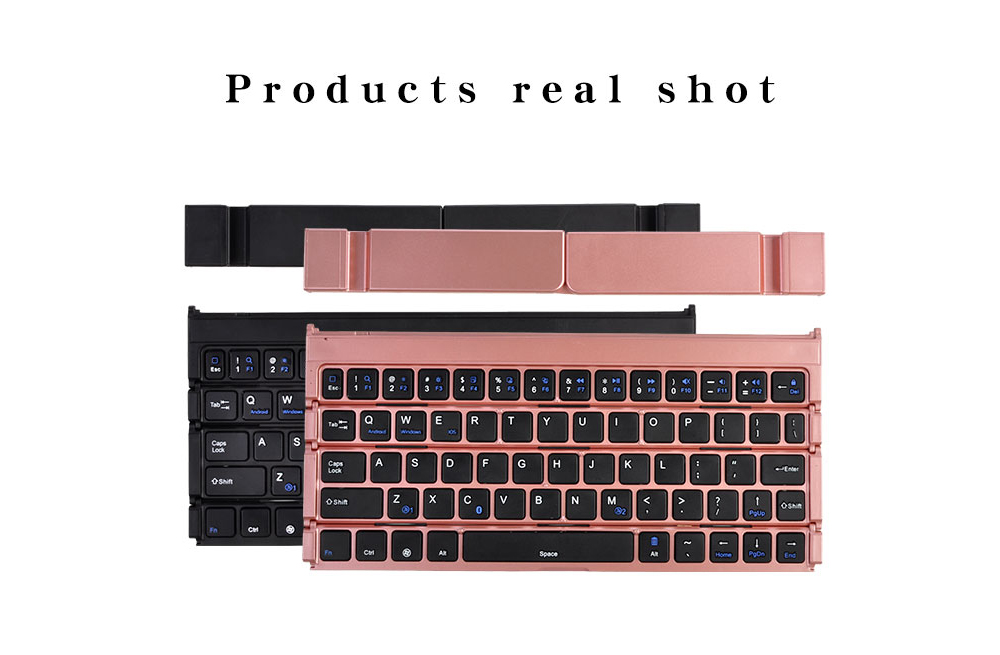 Keyboard Tri Fold Bluetooth Ultra Thin Tablet Phone Touchpad Wireless Multi Function - Black Keyboard Tri Fold Bluetooth Ultra Thin Tablet Phone Touchpad Wireless Multi Function - Black