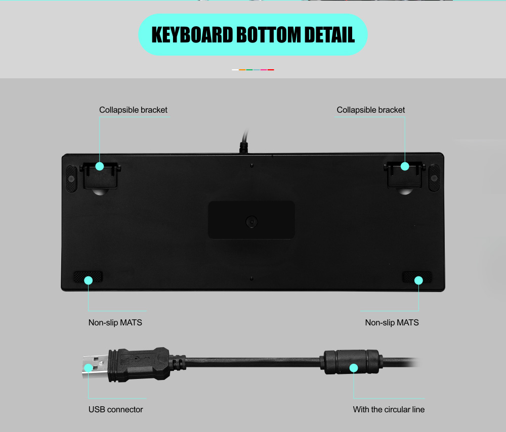 87-key Wired Blue Switch Mechanical Keyboard - Black Green axis mechanical keyboard 87-key Wired Blue Switch Mechanical Keyboard - Black Green axis mechanical keyboard