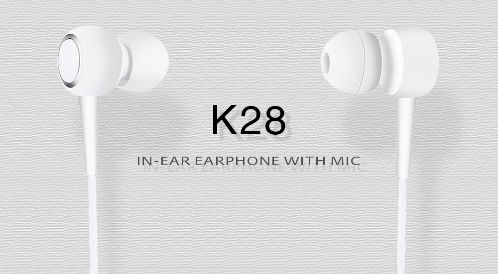 K28 In-ear Earphone with Microphone Earbuds for iPhone and Samsung Smartphones- Black K28 In-ear Earphone with Microphone Earbuds for iPhone and Samsung Smartphones- Black