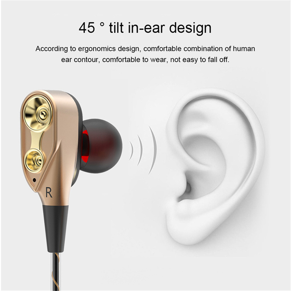 In-Ear Double-Acting Ring Running Game Music Headphone- Black In-Ear Double-Acting Ring Running Game Music Headphone- Black